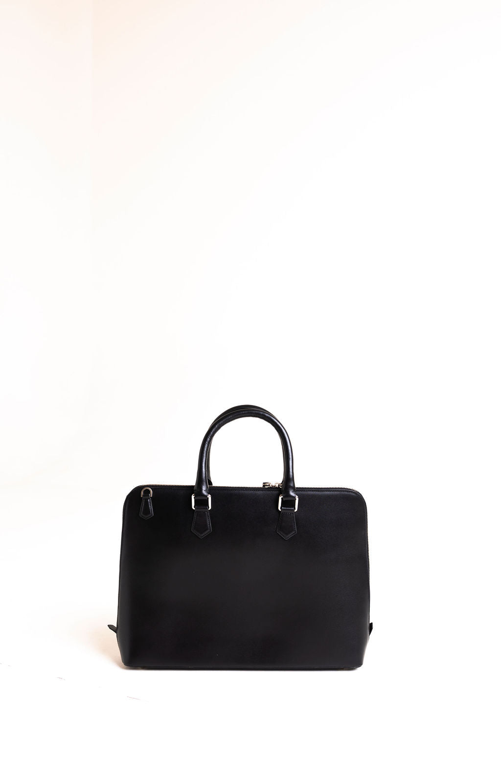 Black Leather Laptop Office Bag