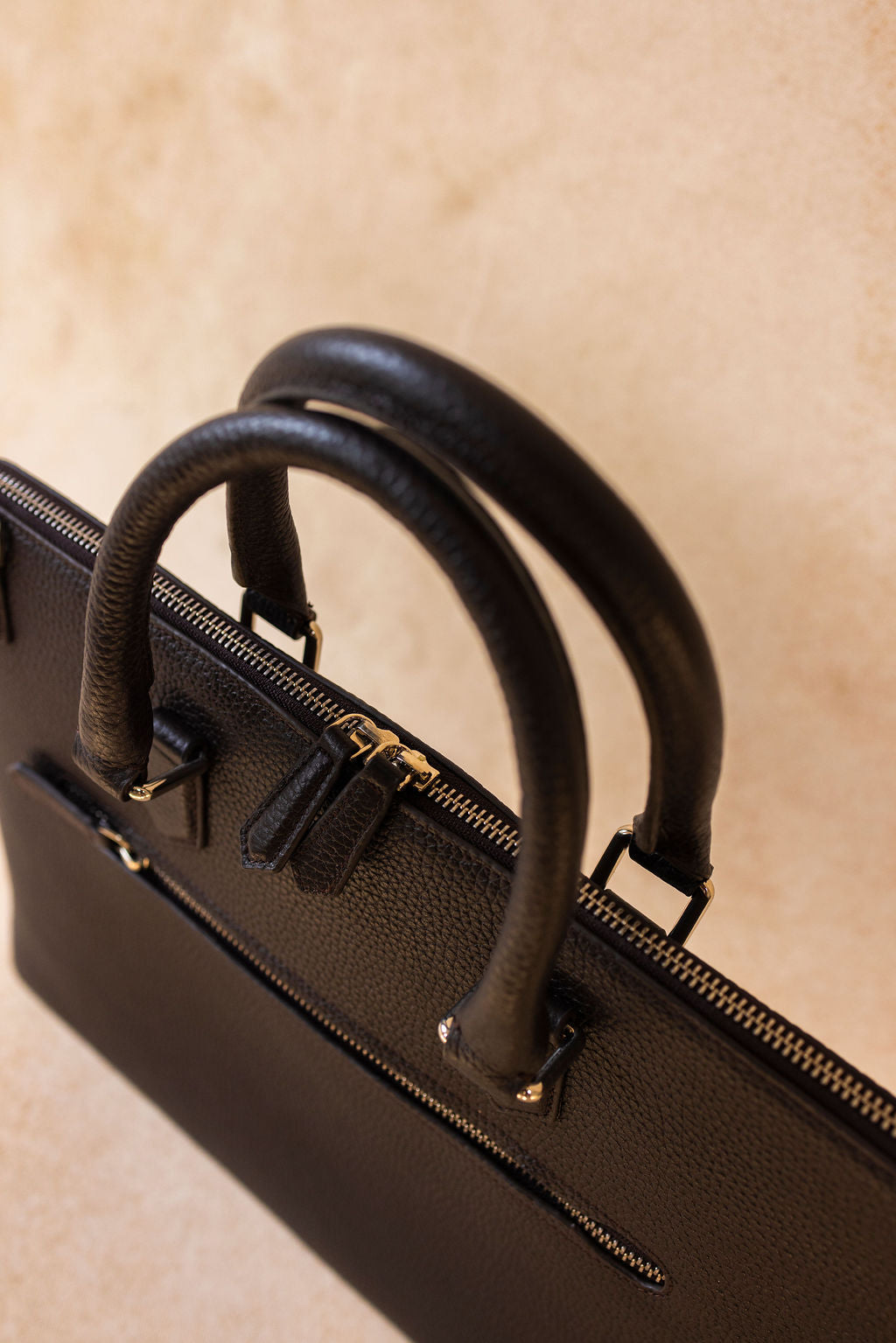 Leather Laptop Bag / Office Briefcase - Brown