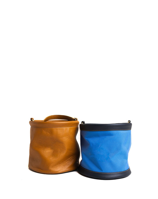Leather Utility Bucket Bag