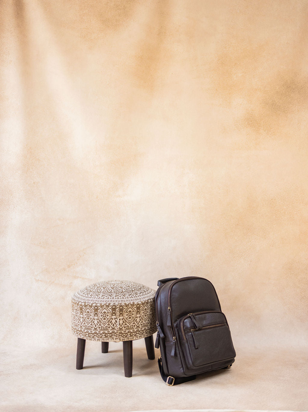 Rare Breed Heritage Leather Backpack brown – styled lifestyle shot