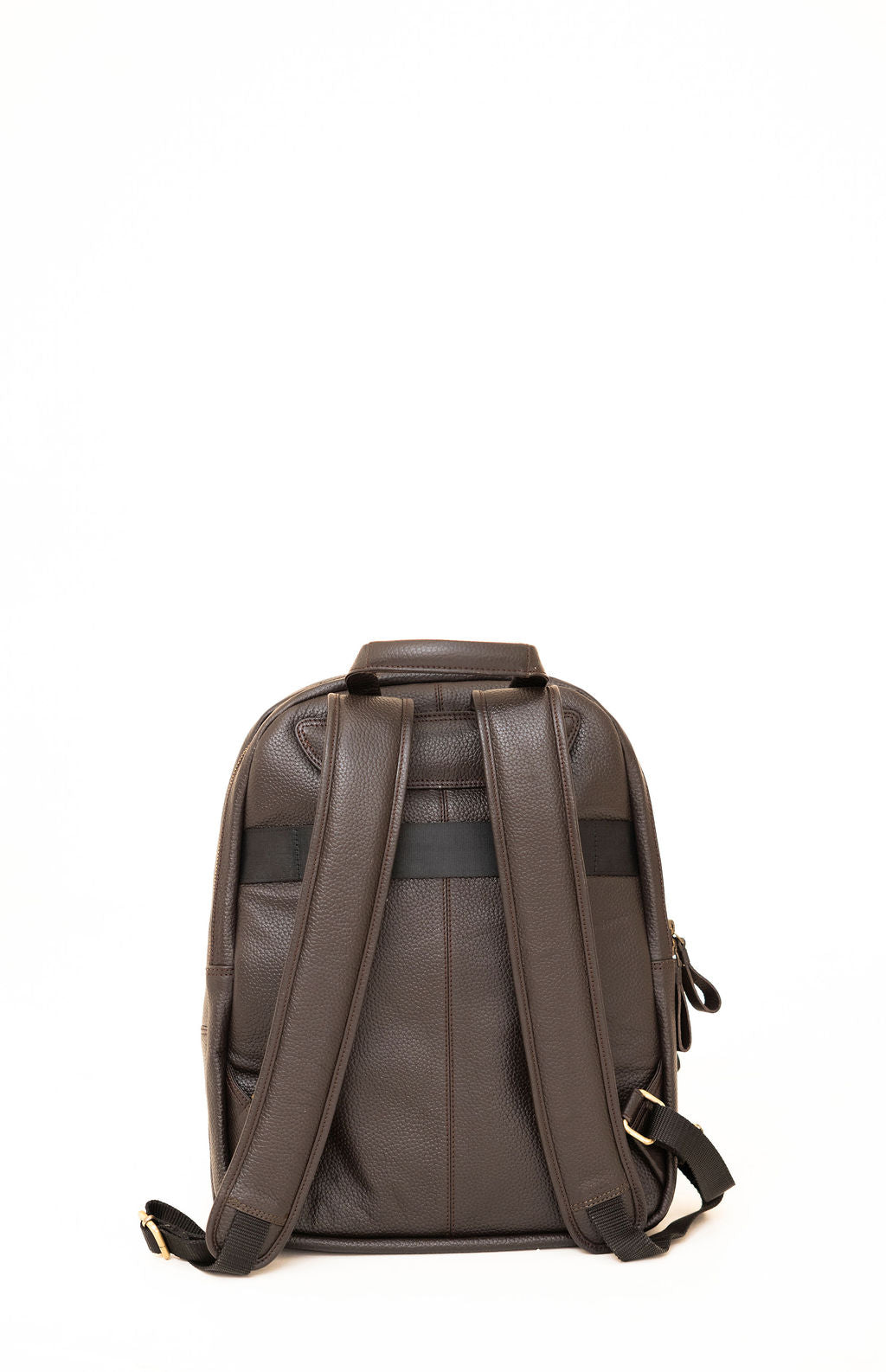 Rare Breed Heritage Leather Backpack brown – back view on white background