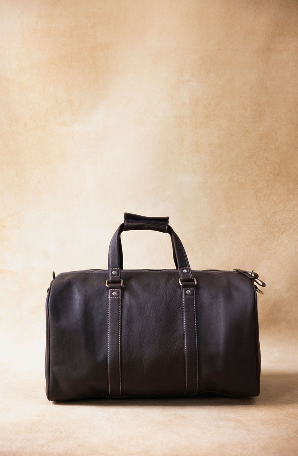 Classic Leather Duffel Bag – Dark Brown