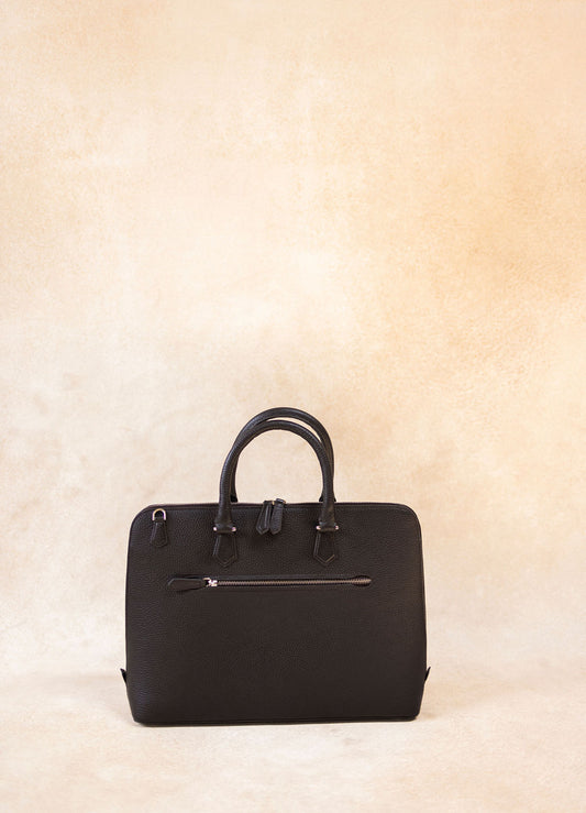 Leather Laptop Bag / Office Briefcase - Brown