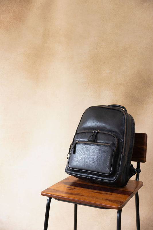 Rare Breed Urban Leather Backpack (Black)