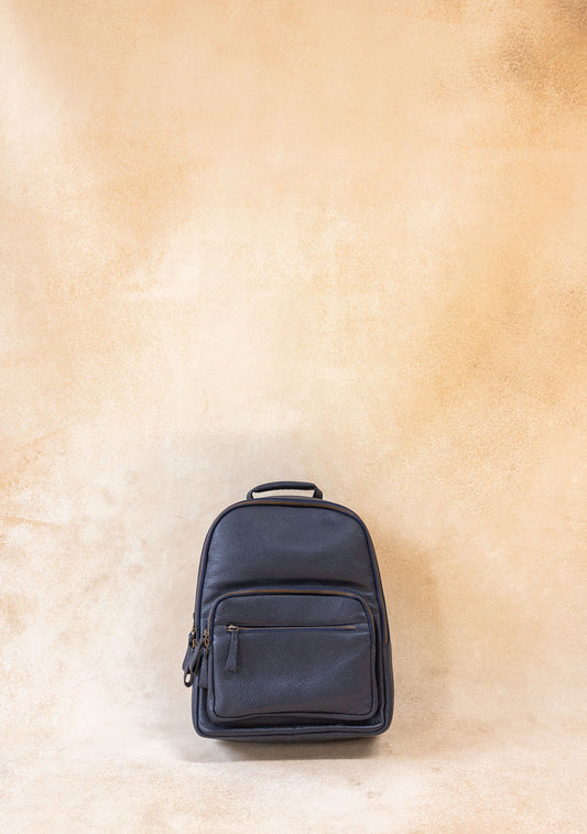 Rare Breed Nomad Leather Backpack (Midnight Blue)